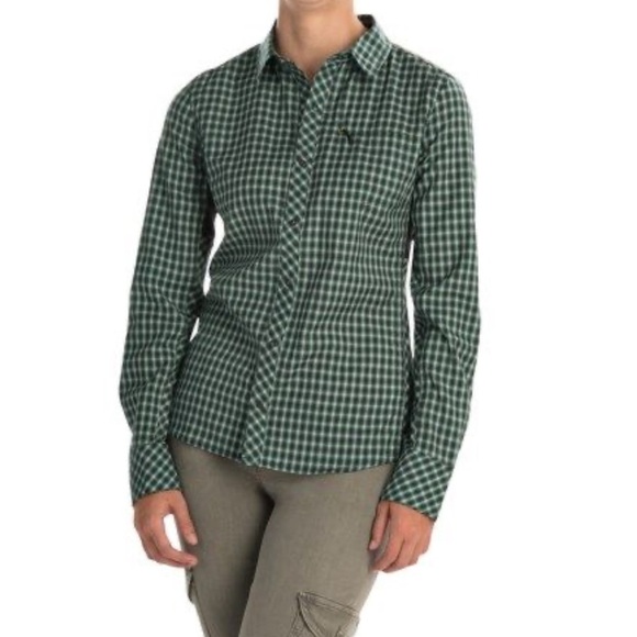 Icebreaker Laurel long sleeve snap button down top small - Picture 1 of 4